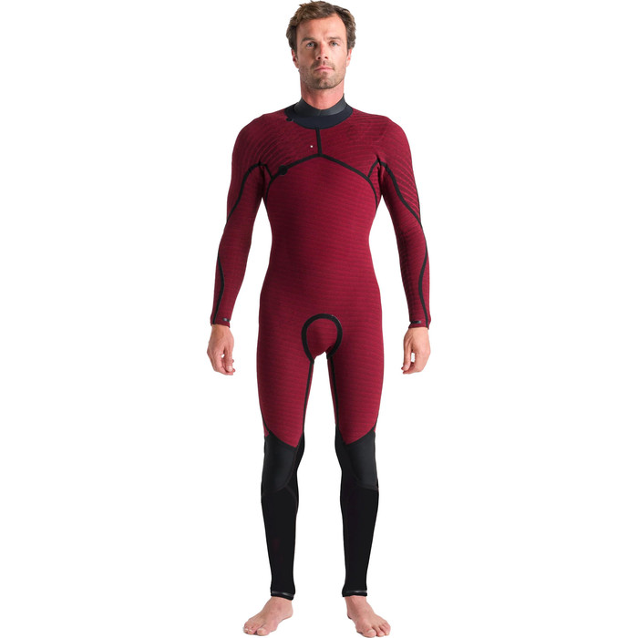 2023 C-Skins Mens ReWired 5/4mm Chest Zip Hooded Wetsuit C-RW54MH - Anthracite / Black X / Petrol